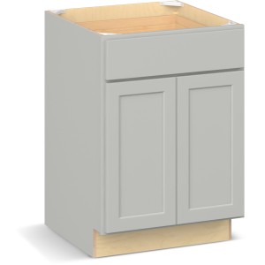 RELIABILT Parkstone II Base Cabinet, Light Gray, 24" W, 2 Doors 1 Drawer, Fully Assembled - 649979 | Lowe's Pro Supply